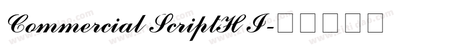 Commercial ScriptH I字体转换
